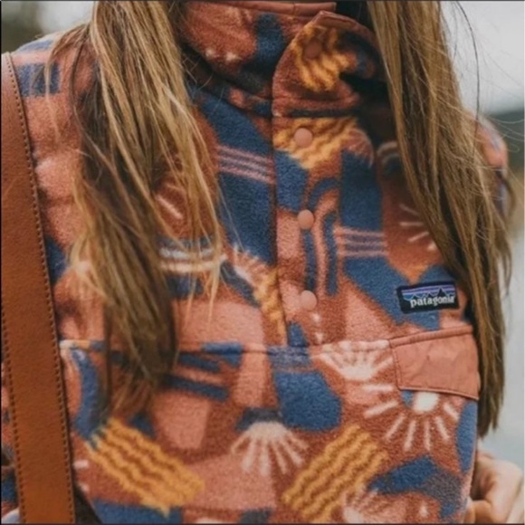 Patagonia Synchilla Snap-T Pullover Jacket in Canyon Block Big/Sisu